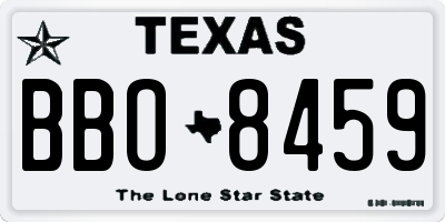 TX license plate BBO8459