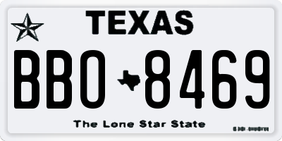 TX license plate BBO8469