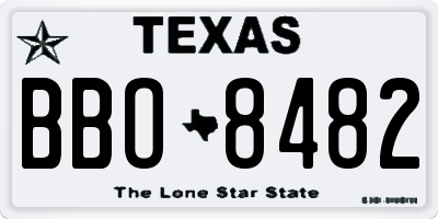 TX license plate BBO8482