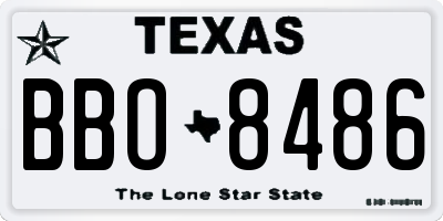 TX license plate BBO8486