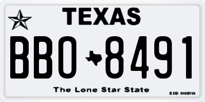 TX license plate BBO8491