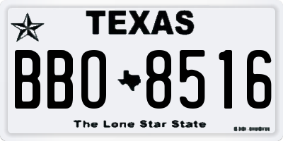 TX license plate BBO8516