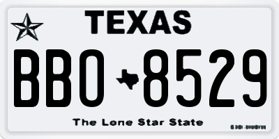 TX license plate BBO8529