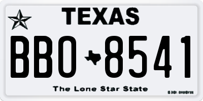 TX license plate BBO8541