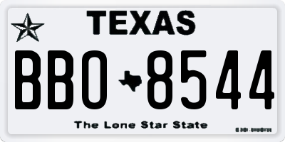 TX license plate BBO8544
