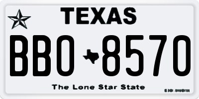 TX license plate BBO8570