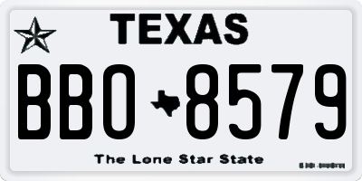 TX license plate BBO8579