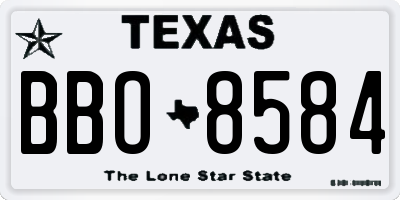 TX license plate BBO8584