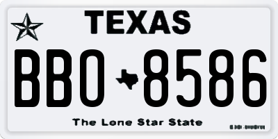TX license plate BBO8586