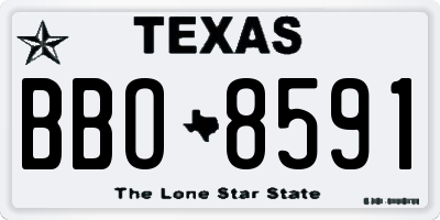TX license plate BBO8591