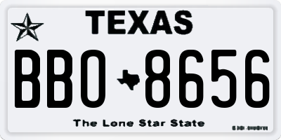 TX license plate BBO8656