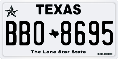 TX license plate BBO8695