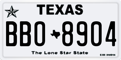 TX license plate BBO8904
