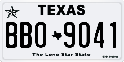 TX license plate BBO9041