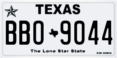 TX license plate BBO9044