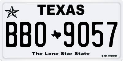 TX license plate BBO9057