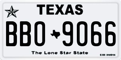 TX license plate BBO9066