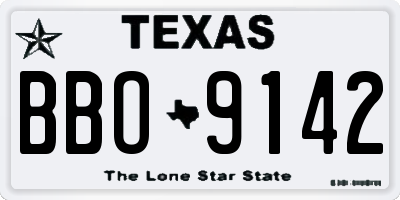TX license plate BBO9142