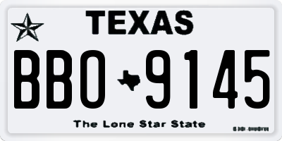 TX license plate BBO9145