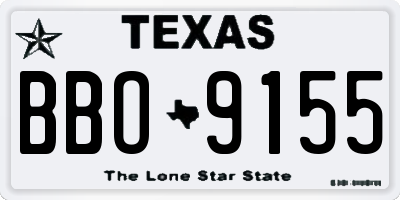 TX license plate BBO9155