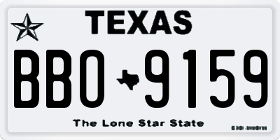 TX license plate BBO9159