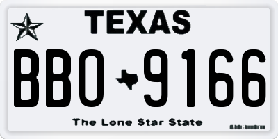 TX license plate BBO9166