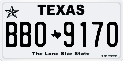 TX license plate BBO9170