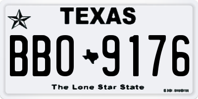 TX license plate BBO9176