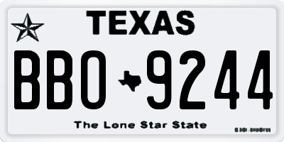 TX license plate BBO9244