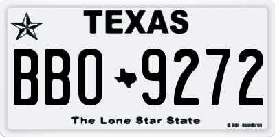 TX license plate BBO9272