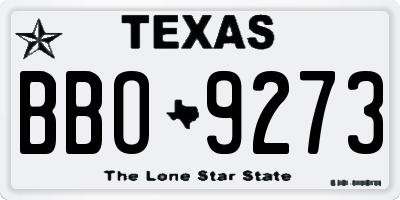 TX license plate BBO9273