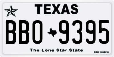 TX license plate BBO9395