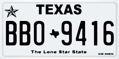 TX license plate BBO9416