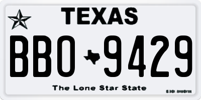 TX license plate BBO9429