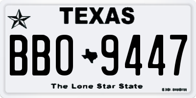 TX license plate BBO9447