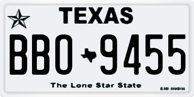 TX license plate BBO9455