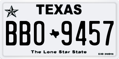 TX license plate BBO9457