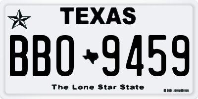 TX license plate BBO9459