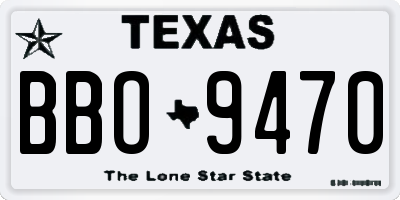 TX license plate BBO9470