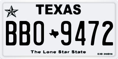 TX license plate BBO9472