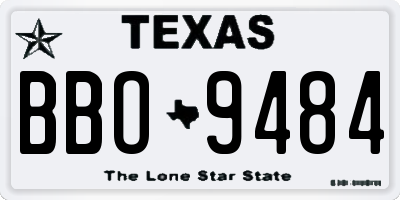 TX license plate BBO9484