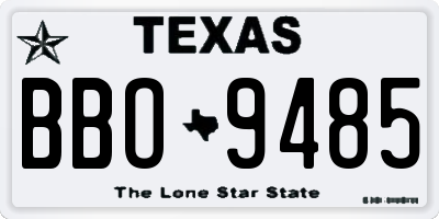 TX license plate BBO9485