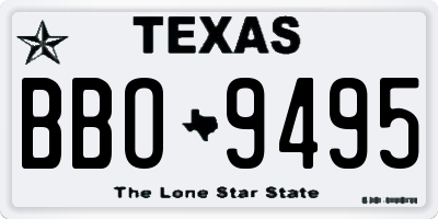 TX license plate BBO9495