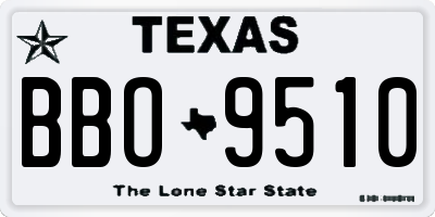 TX license plate BBO9510