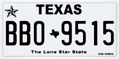TX license plate BBO9515