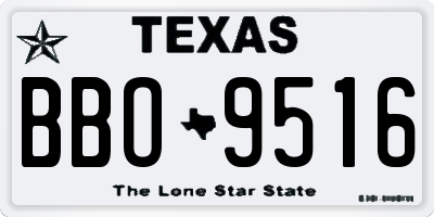 TX license plate BBO9516