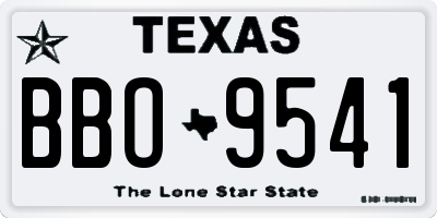 TX license plate BBO9541
