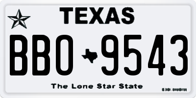 TX license plate BBO9543
