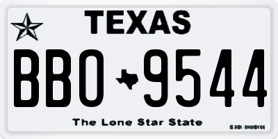 TX license plate BBO9544
