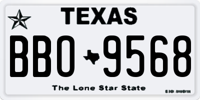 TX license plate BBO9568